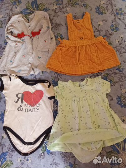 Детские вещи пакетом 68 74 на девочку