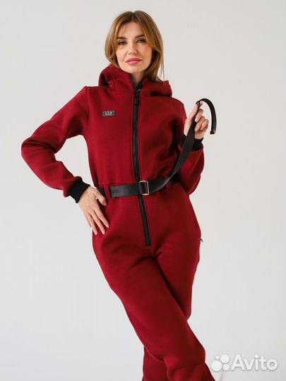 Inzibe Женский комбинезон утепленный с молнией для