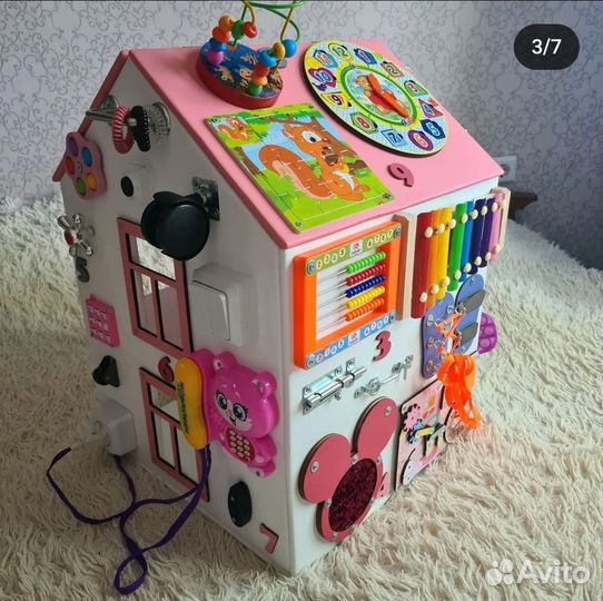 Бизиборд кукольный домик (или гараж под машинки)