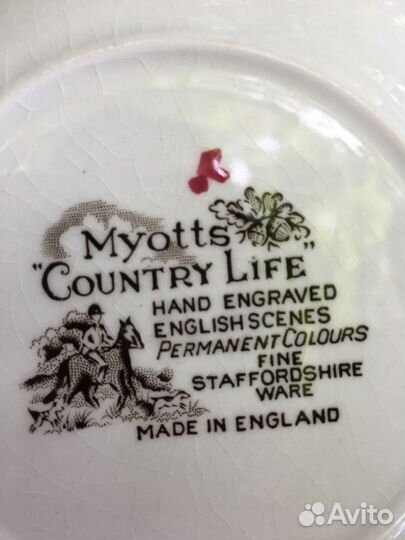 Тарелка англия фаянс антик