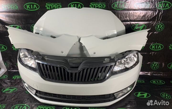 Бампер передний Skoda Rapid (Ноускат)