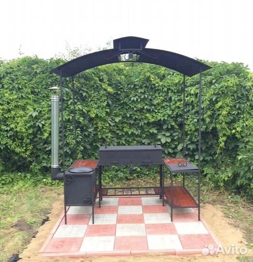 Мангал с печью