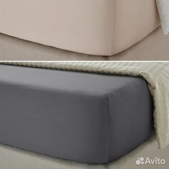 Простынь на резинке 160*200 IKEA наттэсмин