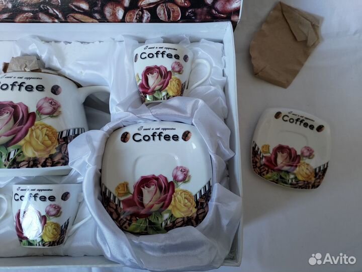 Кофейный сервиз новый керамика (на 6 персон)