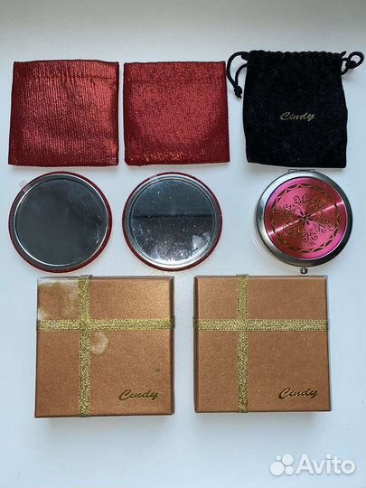 Новое Зеркало карманное в чехле - 4шт