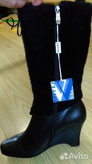 Новые сапоги Valley,р. 38 - нат. кожа, нат мех