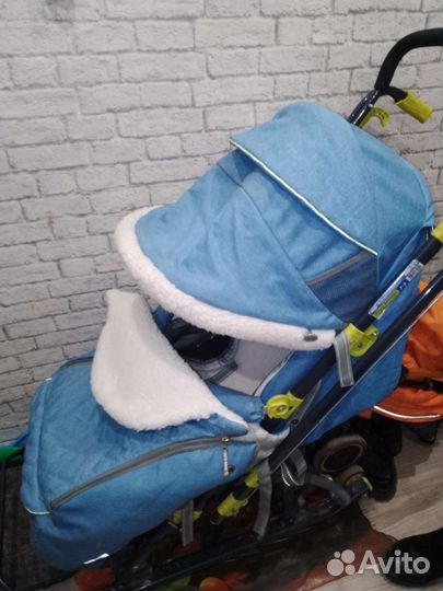 Детские санки коляска с колесами