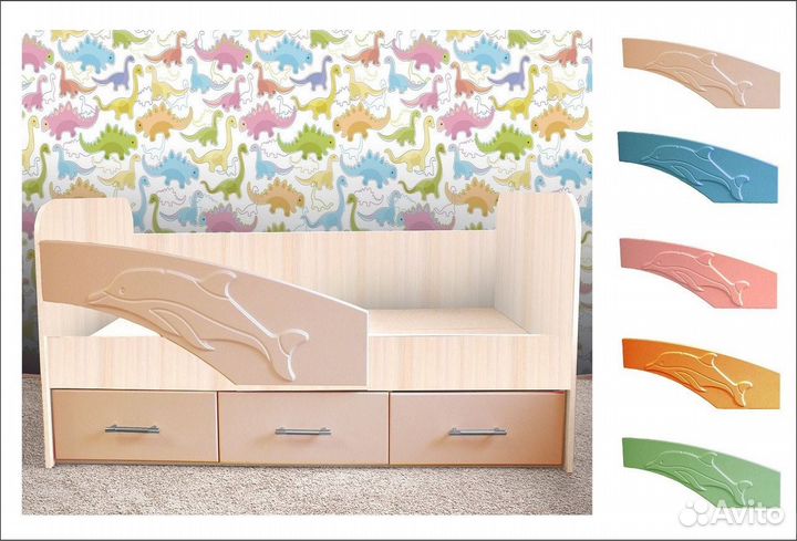 Детская кровать дельфин 3