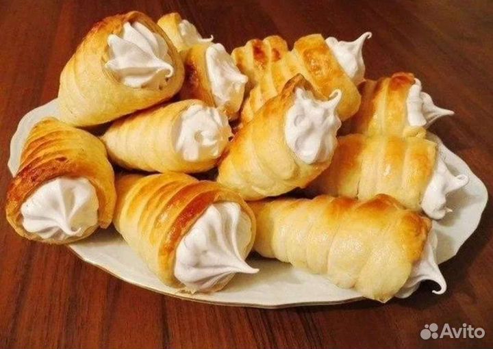 Трубочки с кремом