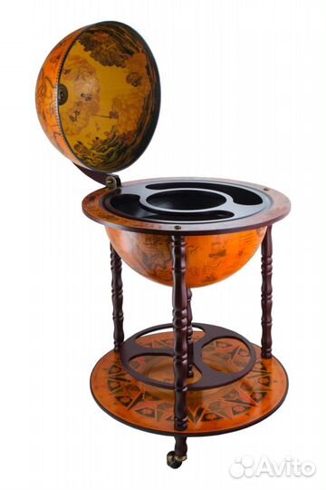 Глобус бар светлый- тёмный под старину