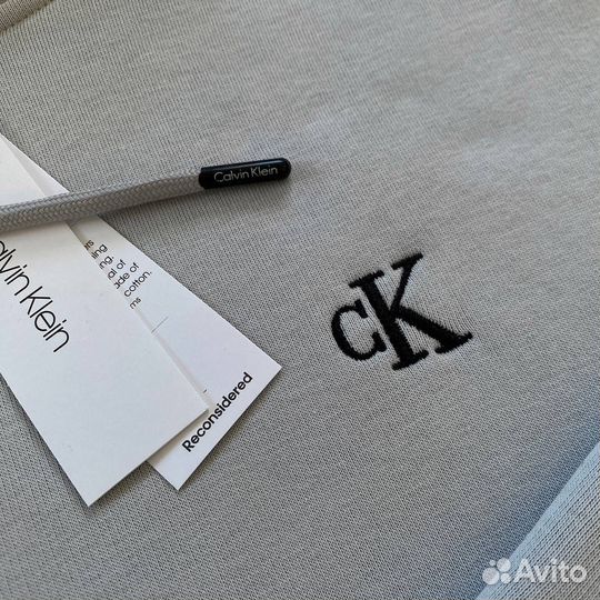 Calvin klein толстовка серая с начесом