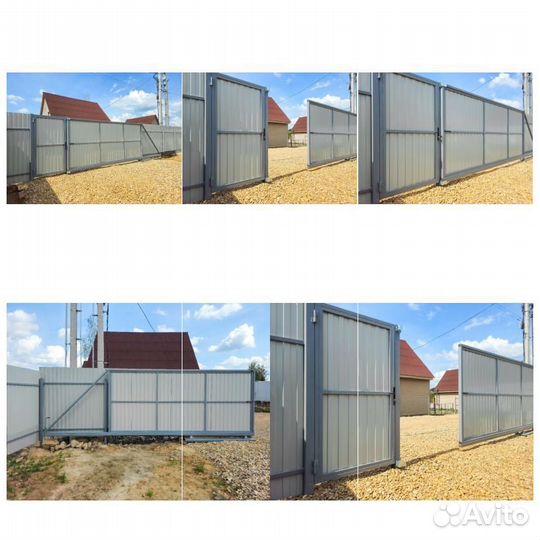 Забор из профнастила откатные ворота