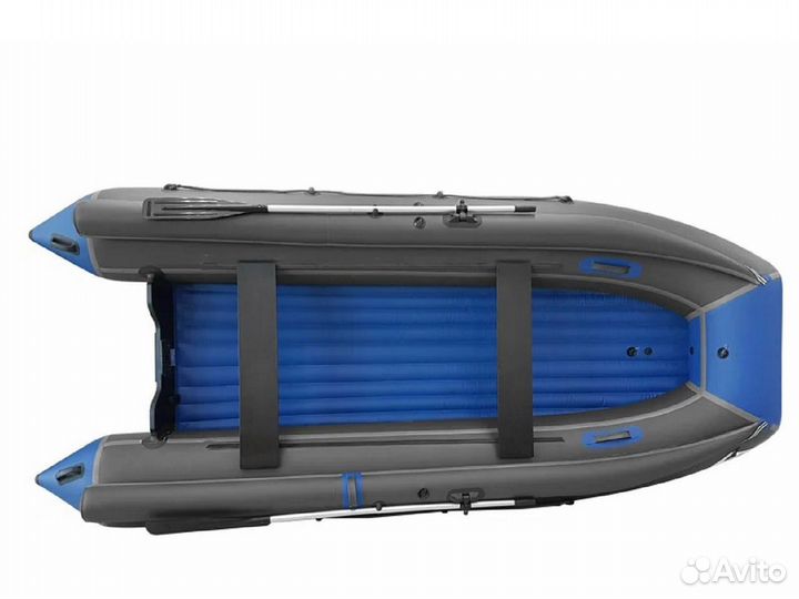 Лодка Пвх Orca 380 нд с фальшбортом серый/темно-си