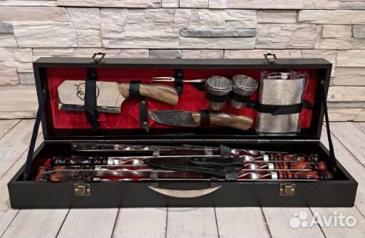 Подарочный набор шашлычный черный бархат