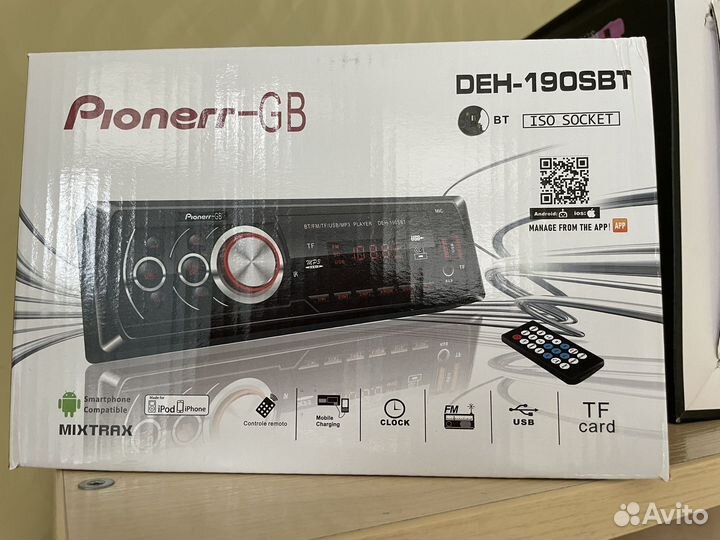 Автомагнитола Pioneer 190 с Bluetooth / AUX/ USB