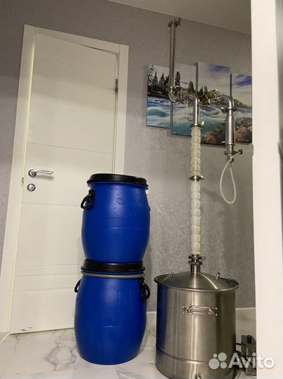 Самогонный аппарат на 1,5 дюйма, с двумя бочками