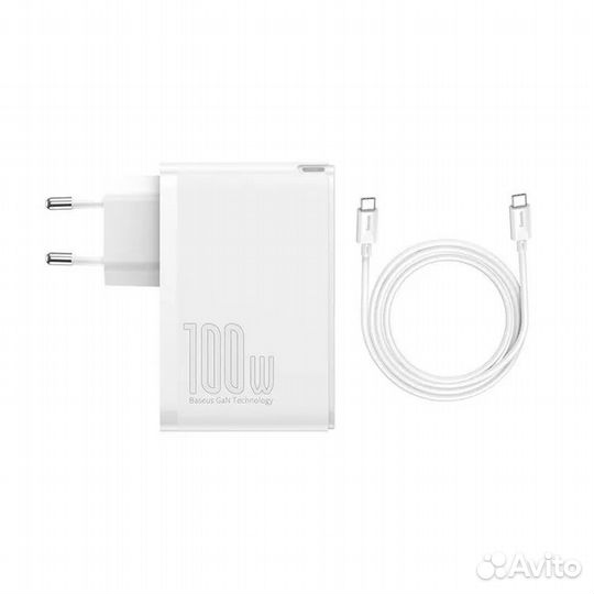 Сетевой адаптер Baseus GaN5 Pro C+U 100W Белый (+