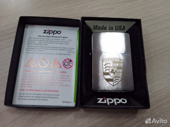 Новая Зажигалка Zippo Porsche оригинал 2015г