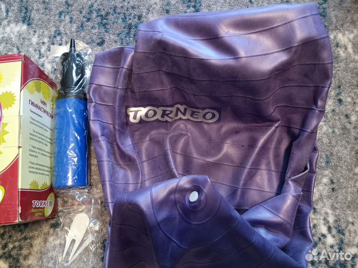 Мяч гимнастический Torneo с насосом на вес до200кг