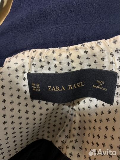 Пиджак Zara basic женский темно-синий XS Зара