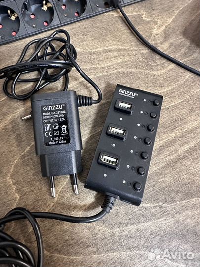 USB-разветвитель ginzzu GR-487UAB