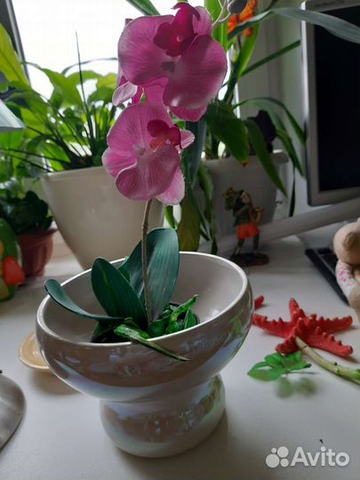 Кашпо 2 штуки керамика перламутр