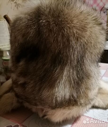 Шапка из полярного волка размер 62 размер