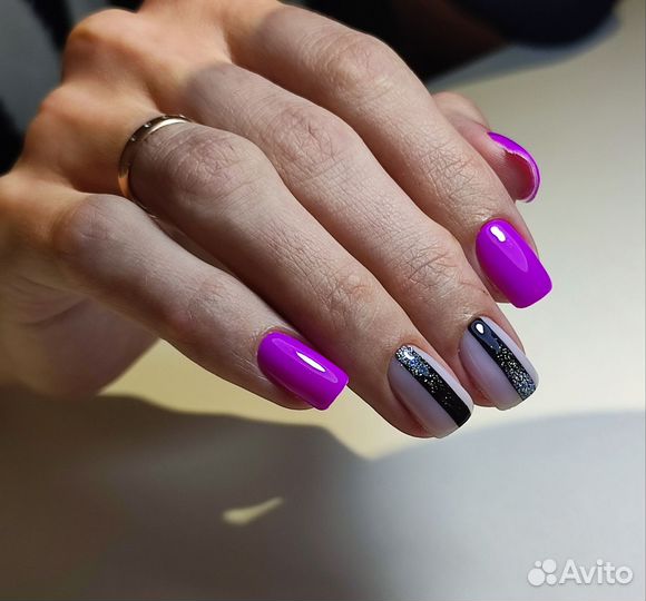 Маникюр, гель лак, укрепление, снятие, наращивание