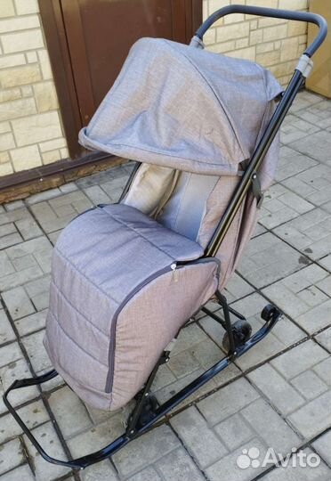 Детские санки коляска galaxy Снежинка универсал 1