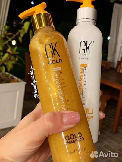 Шампунь и кондиционер GKhair серия Gold