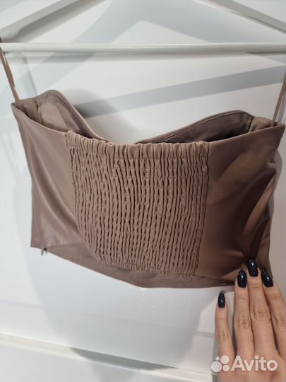 Кожаный топ Zara