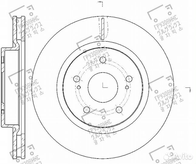 Диск тормозной вентилируемый, gbrake (Япония) GR-2