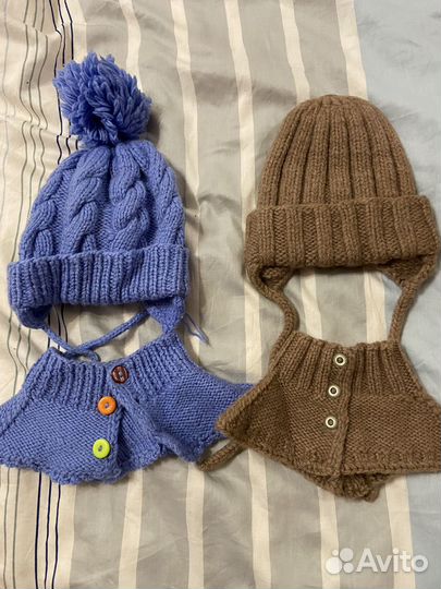 Шапка вязаная детская 44-48