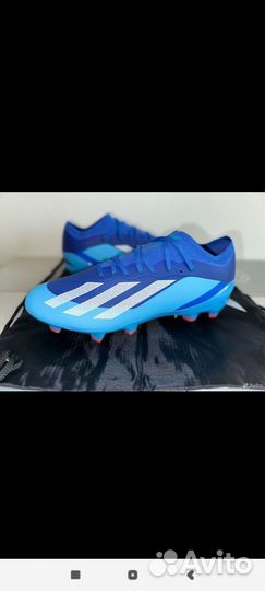 Бутсы Adidas X crazyfast в голубой расцветке