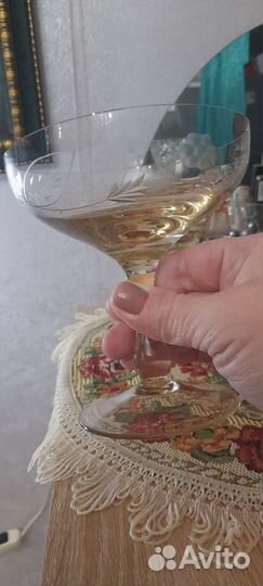 Конфетница цветное стекло СССР