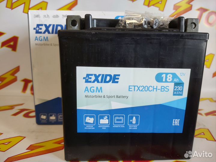 Аккумулятор Exide 18A AGM Доставка