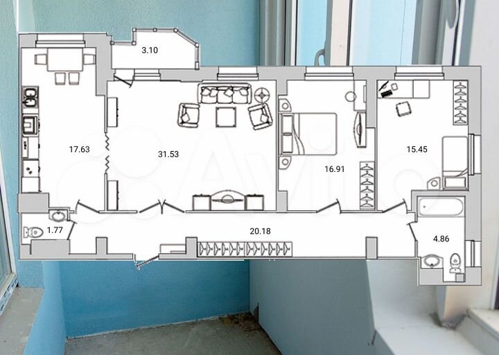 4-к. квартира, 105,3 м², 15/25 эт.