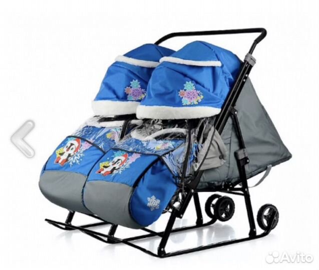 Санки-коляска Galaxy Близняшки 2