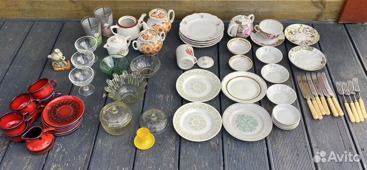 Набор столовой посуды СССР винтаж