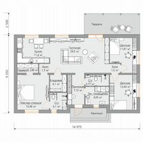 Дом 133,9 м² на участке 8 сот.