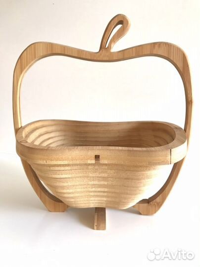 Ваза для фруктов, натуральное дерево