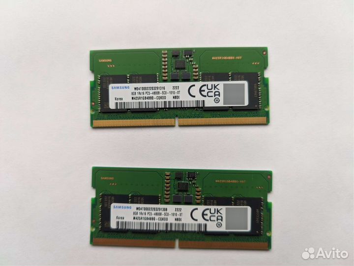 Samsung DDR5 4800MHz 16гб.(2X8гб)