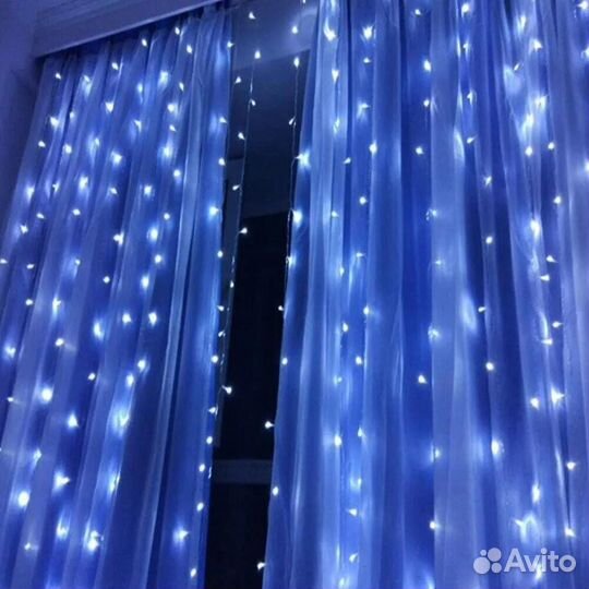 Гирлянда штора новая