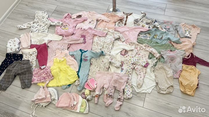 Детские вещи пакетом на девочку до года