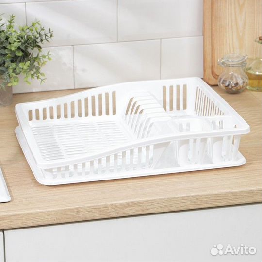 Сушилка для посуды ddstyle «Степ», 38318 см, цвет