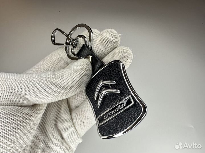 Брелок Citroen кожа-хром