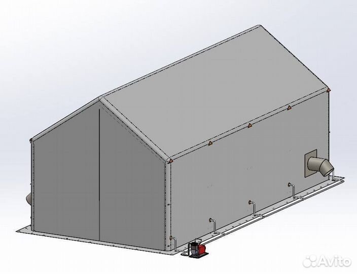 Надувной ангар. Временный склад 9х6х7