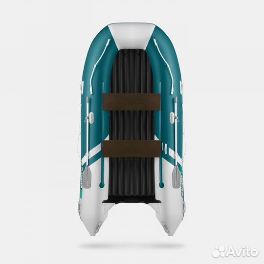 Лодка Gladiator E 380 Pro бело-бирюзовый