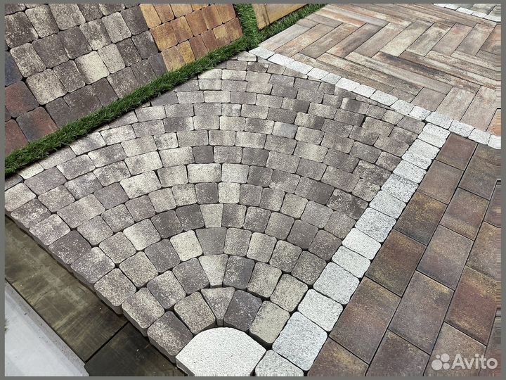 Тротуарная плитка брусчатка новый город