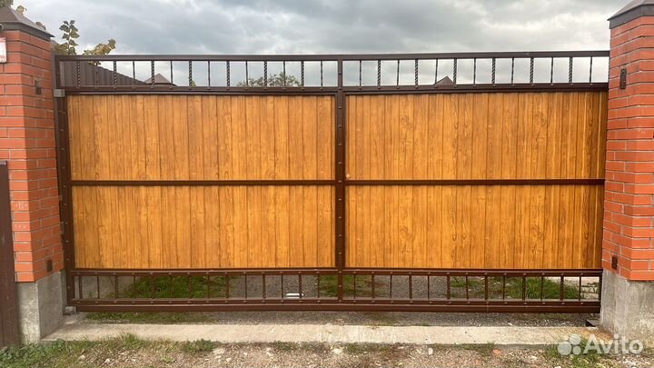 Откатные ворота под ключ с доставкой и установкой